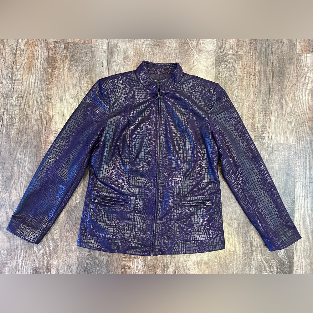 Purple Jacket with Alligator Design